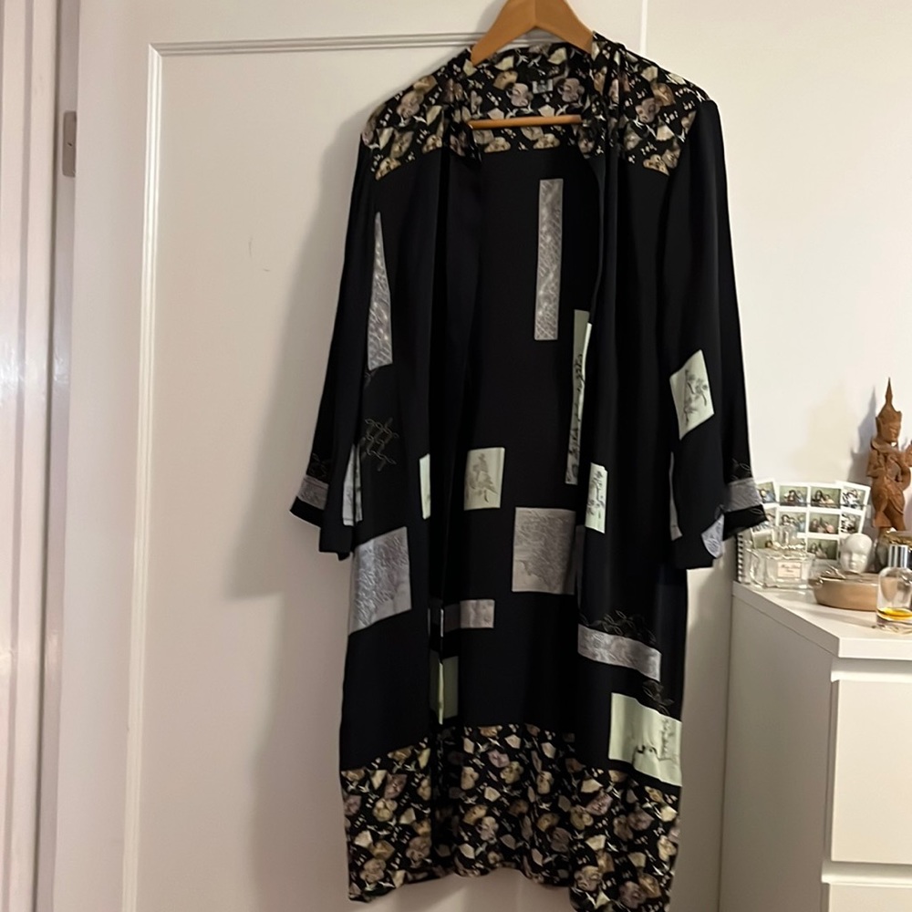 Citron Silk Robe M